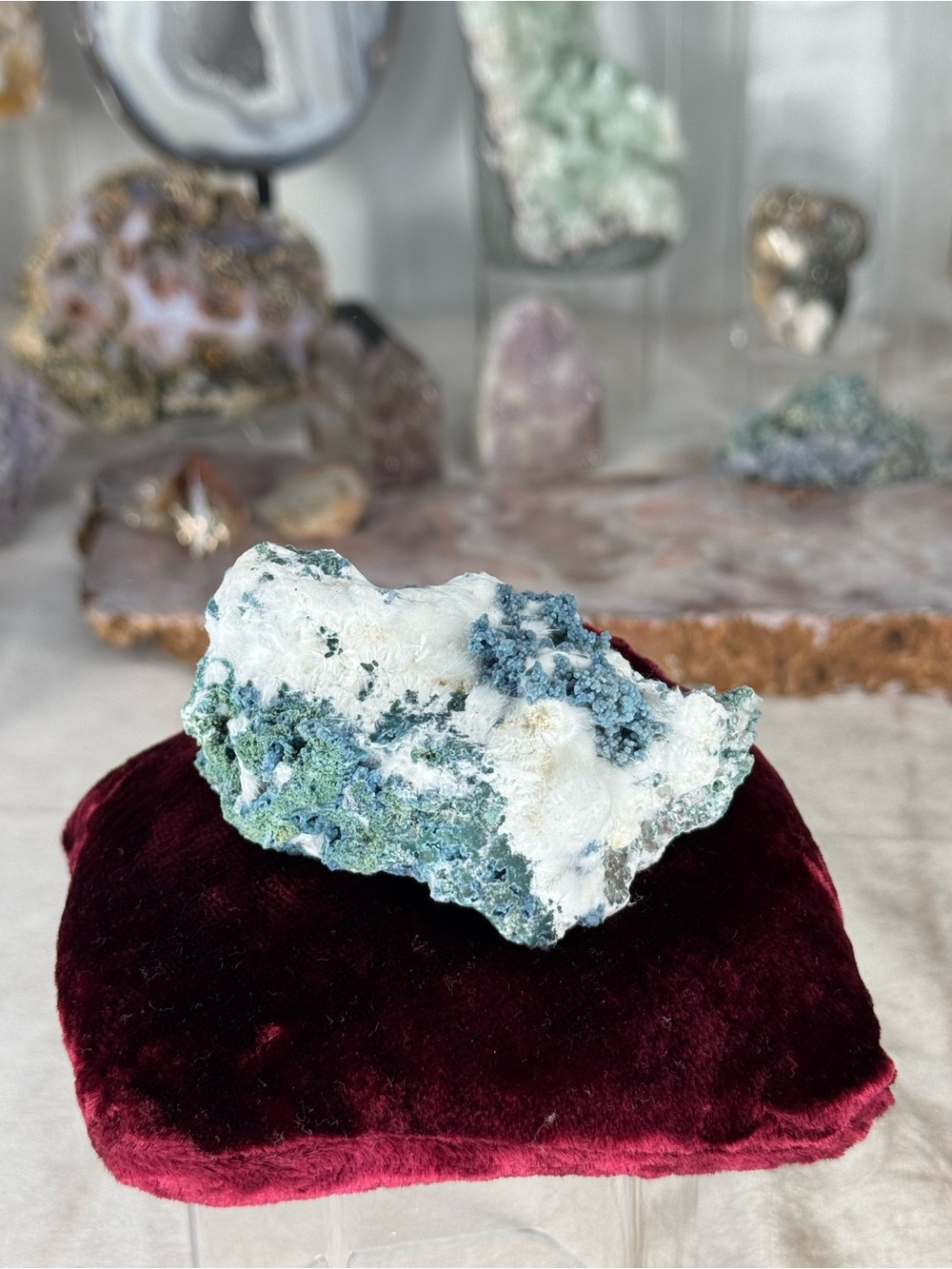 Okenite on Chalcedony – India
✨Soft Okenite Formation | Collector Piece ✨